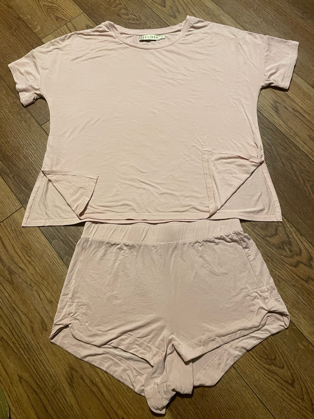 RECLINER NYC Dreamtech Pajama Short Set Blush Pink S
